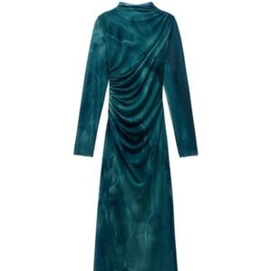 Zara Print Dress With Tulle